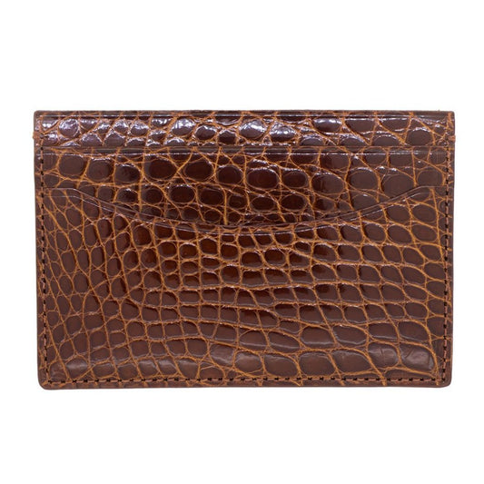 Genuine Shiny Alligator 5-Pocket Curved Card Case | BPC400