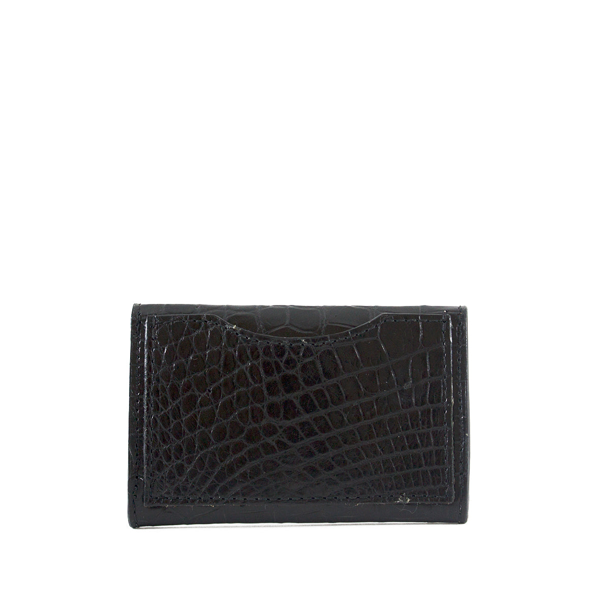 Brown Genuine Alligator Envelope Wallet with Hidden Snap | h5041