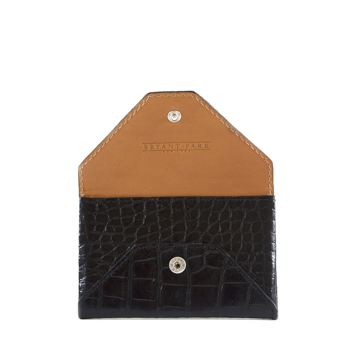 Brown Genuine Alligator Envelope Wallet with Hidden Snap | h5041