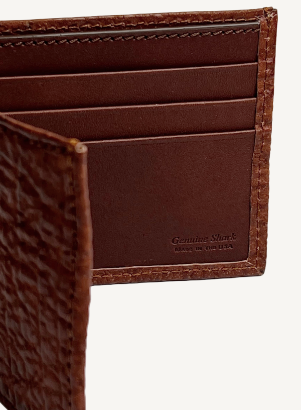 Cognac Genuine Shark Wallet | BPW7685