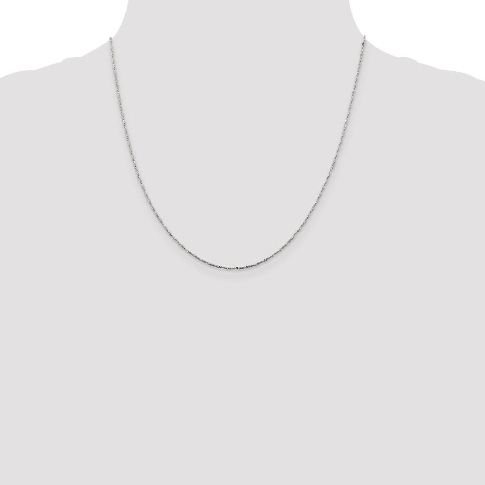 0.5mm, Sterling Silver, Twisted Serpentine Chain, 20 inch