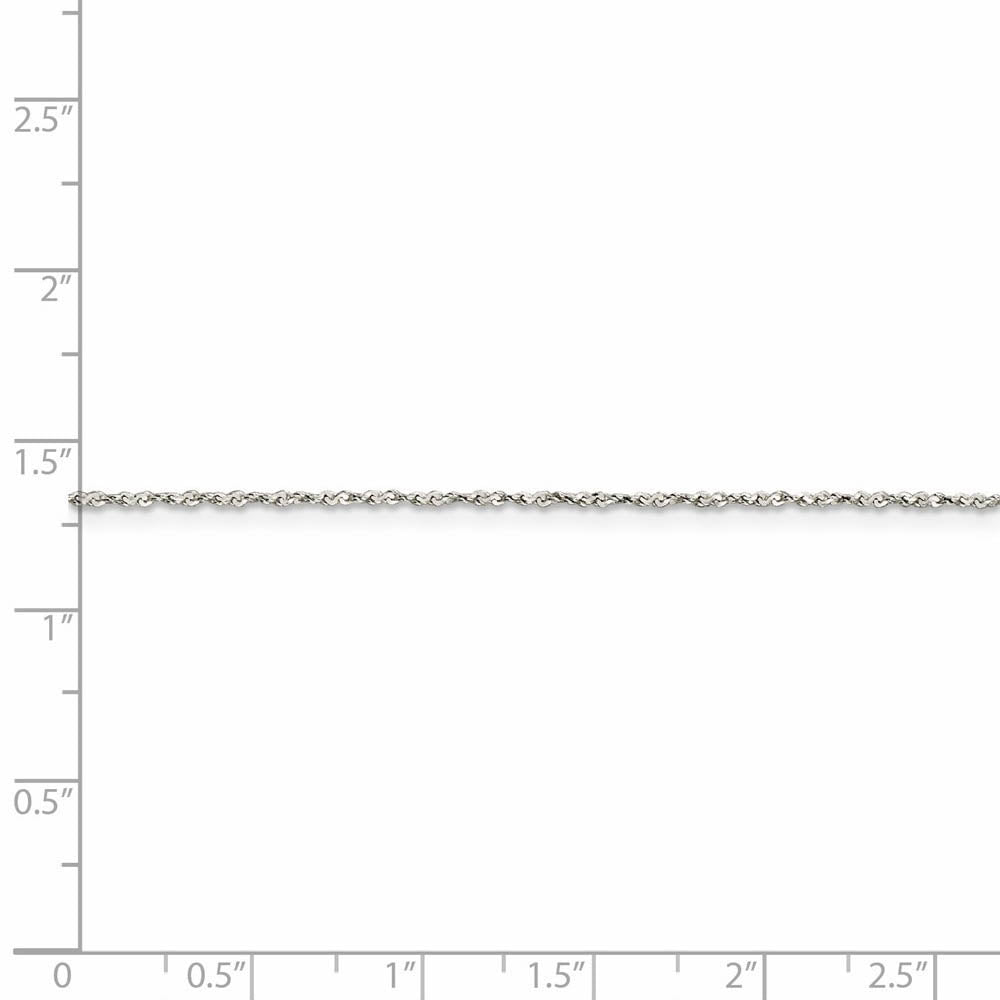 0.5mm, Sterling Silver, Twisted Serpentine Chain, 20 inch