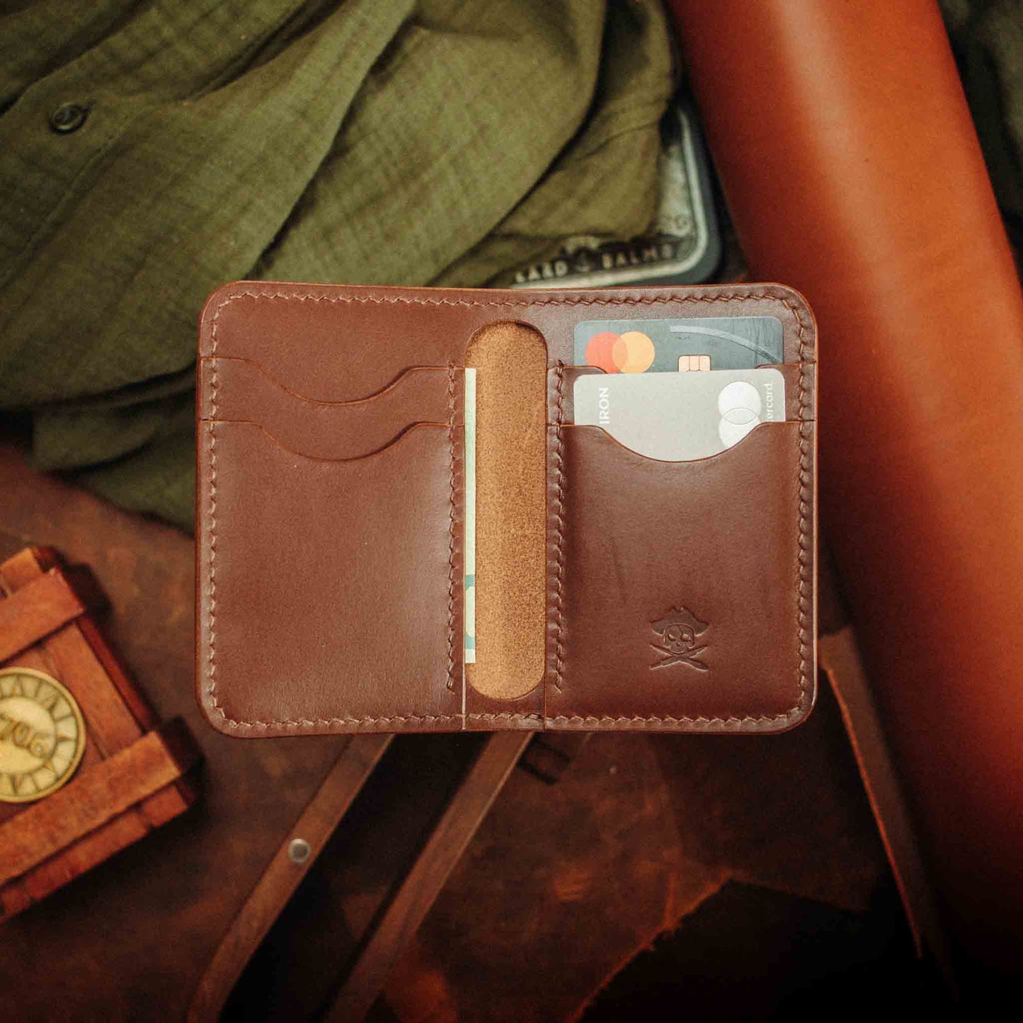 Slim Bifold Wallet - Buccaneer | Minimalist Card Holder | Handcrafted EDC
