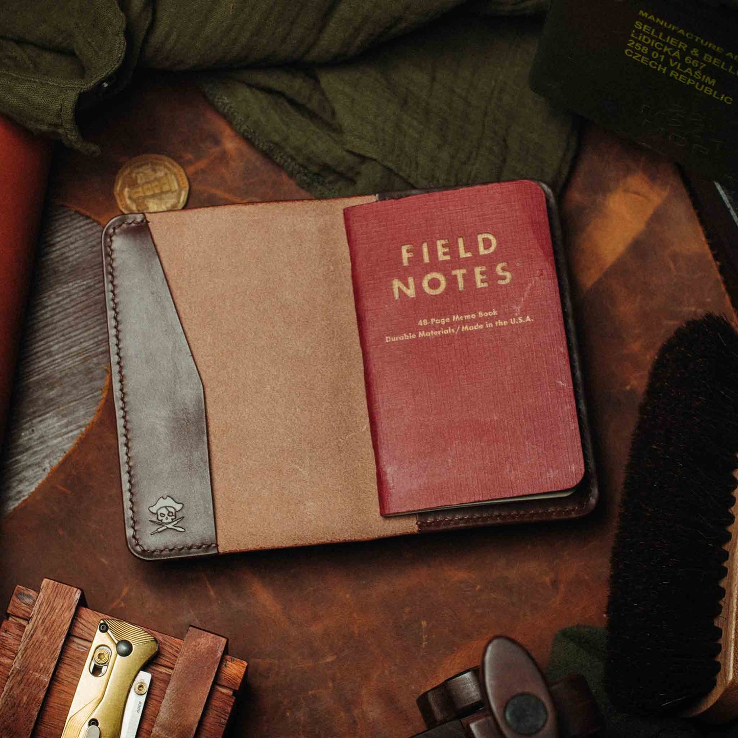 Field Notes Cover - Navigator | Leather Journal Holder | EDC