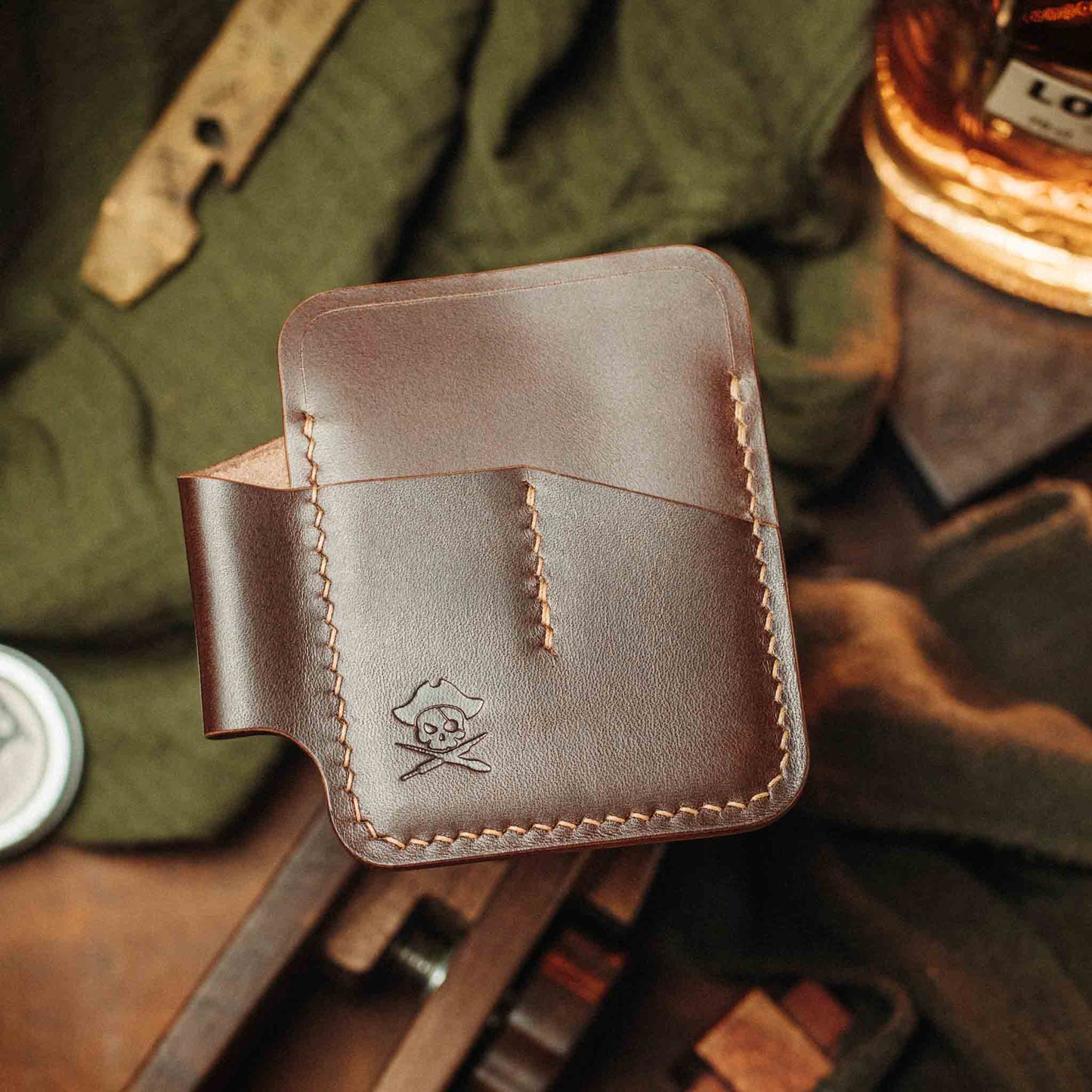 Small Pocket Organizer - First Mate Mini | Leather Pocket Slip | Handcrafted Everyday Carry