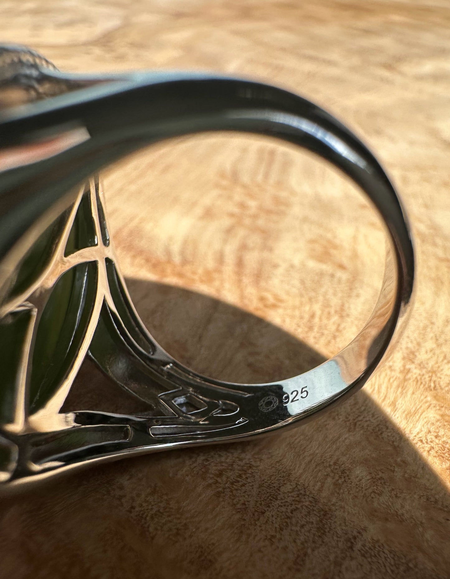 Canadian Jade Silver Ring - 1917