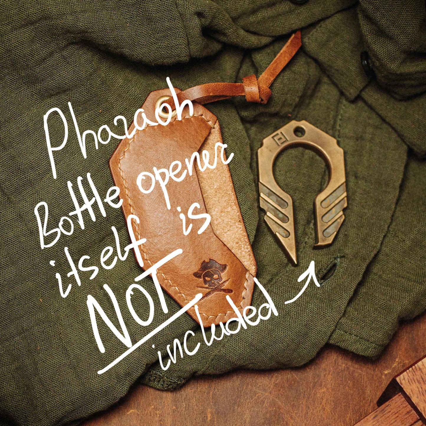 Pharaoh Bottle Opener Holder - King’s Pocket | Leather Case | Pharaoh Accessory