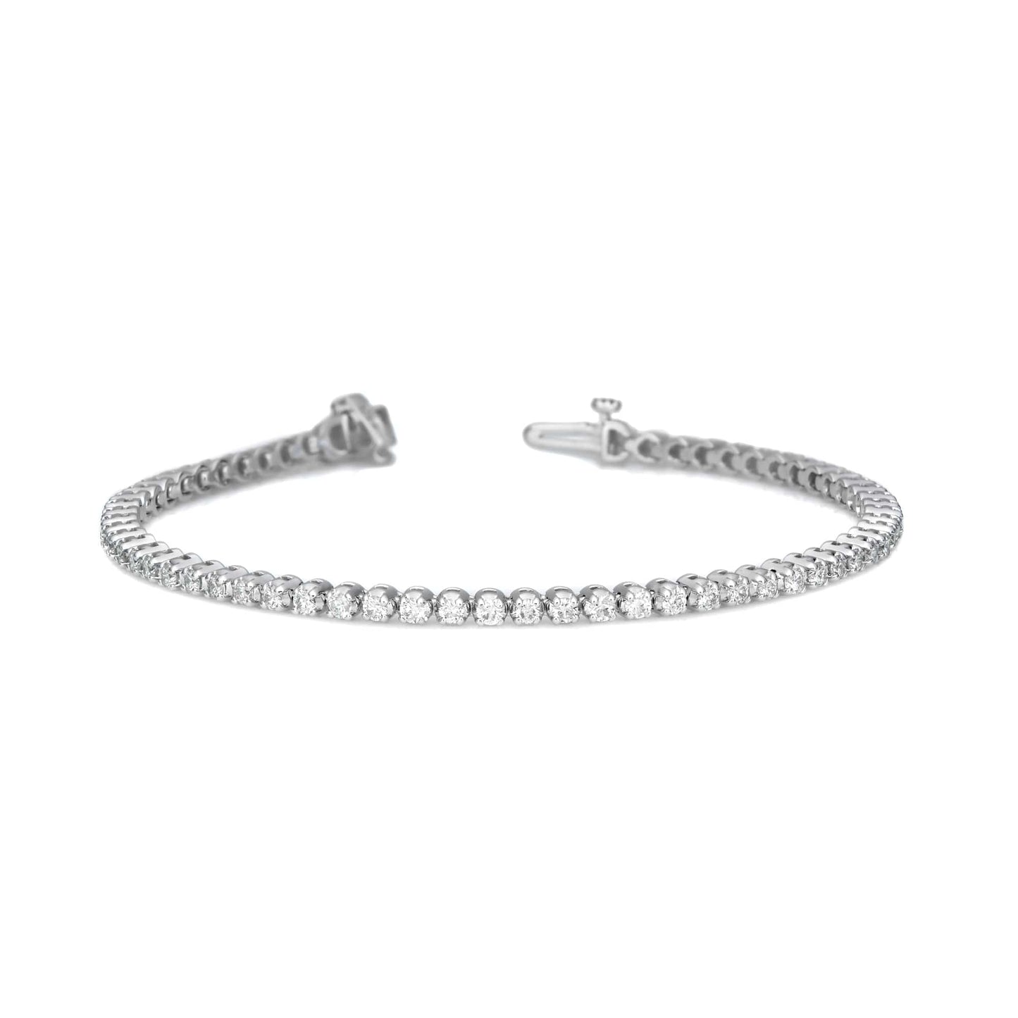 Natural Diamond Tennis Bracelet in 14K White Gold – 1.96ctw