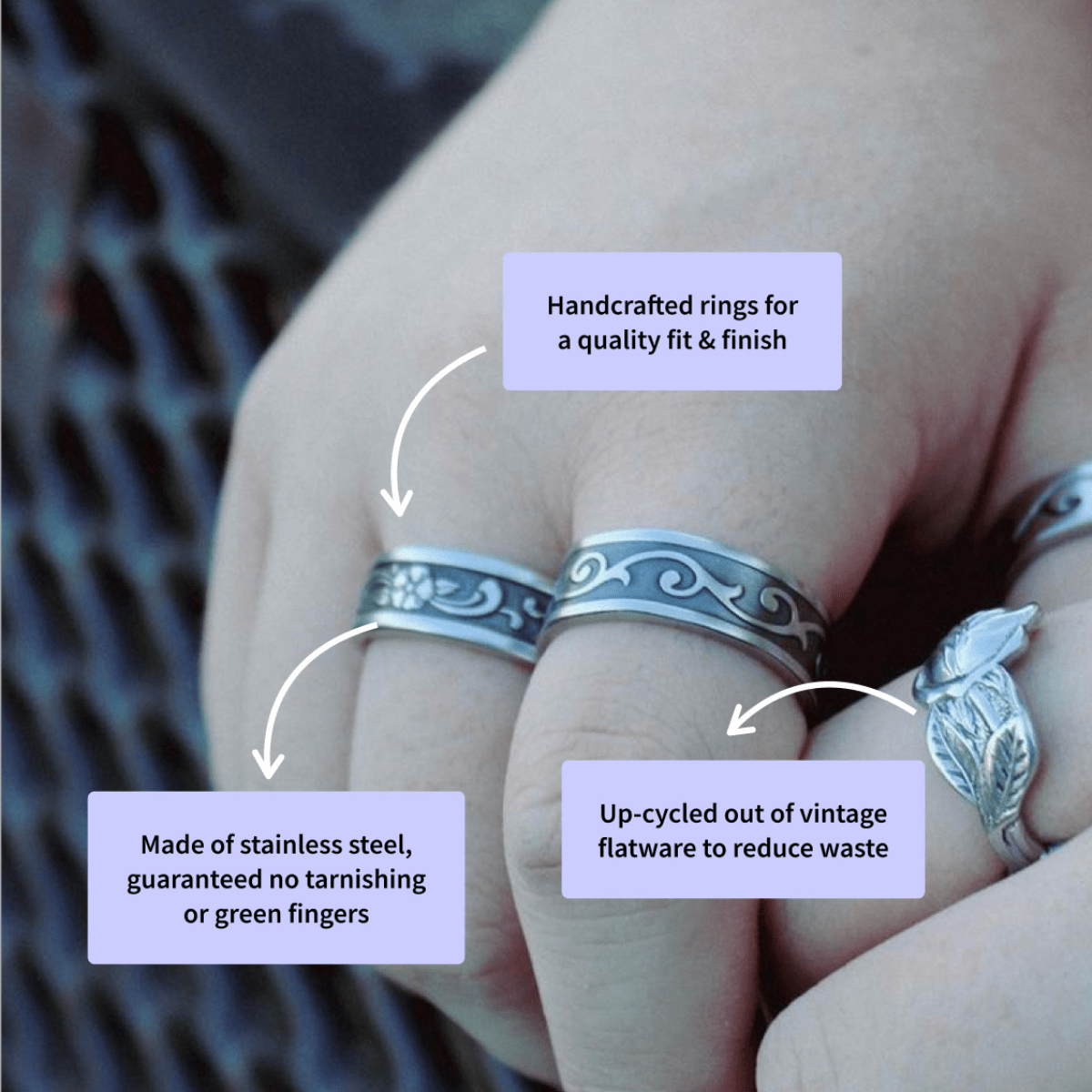 Garden Temple Spoon Ring