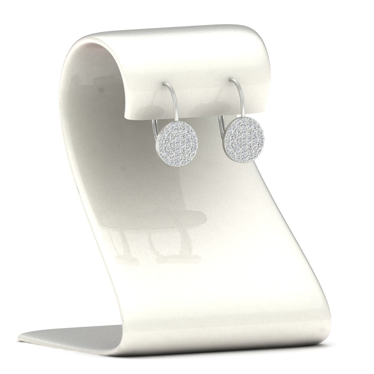 Diamond Disc Drop Earring