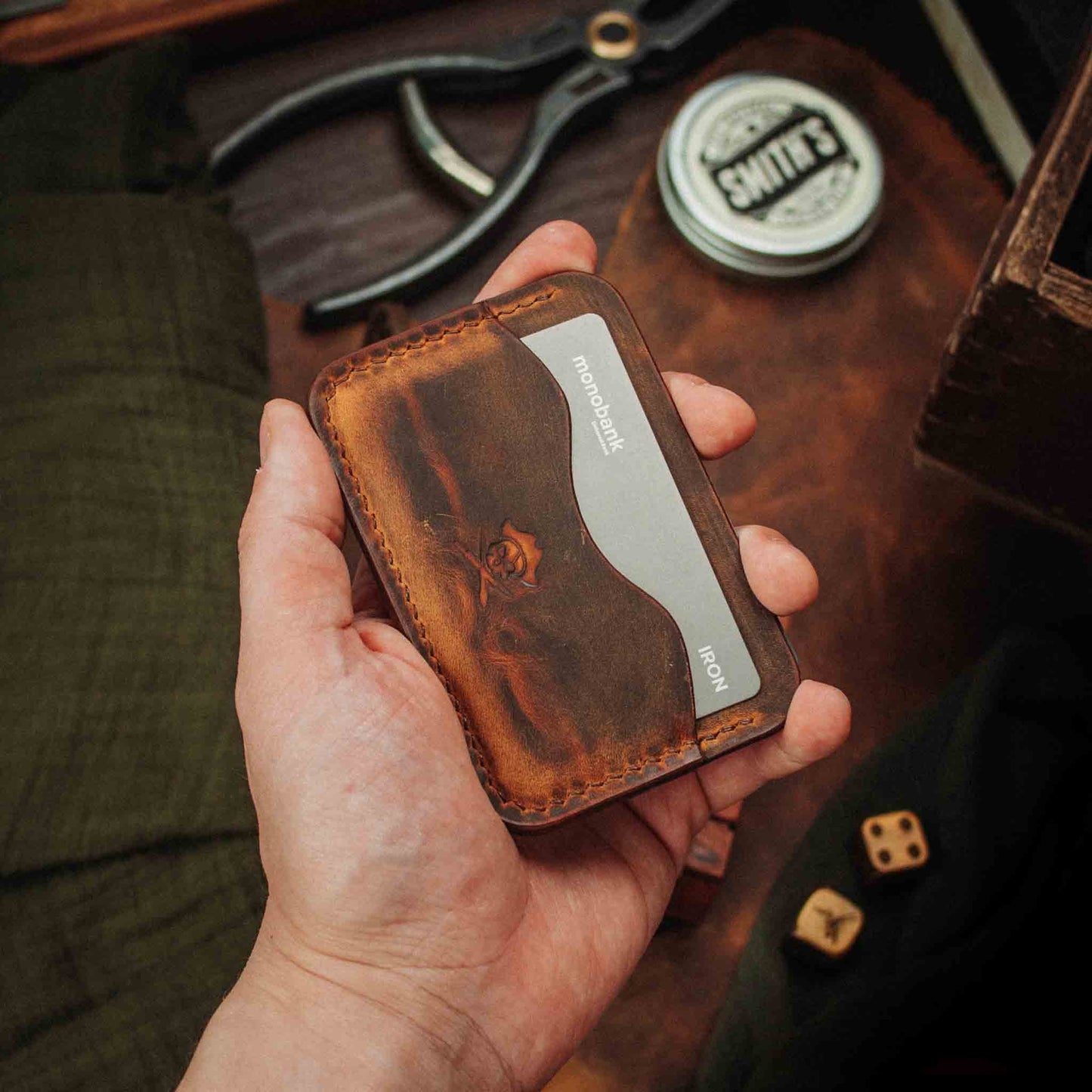 Minimalist Wallet - Drunken Boatswain v2 | Slim Leather | EDC