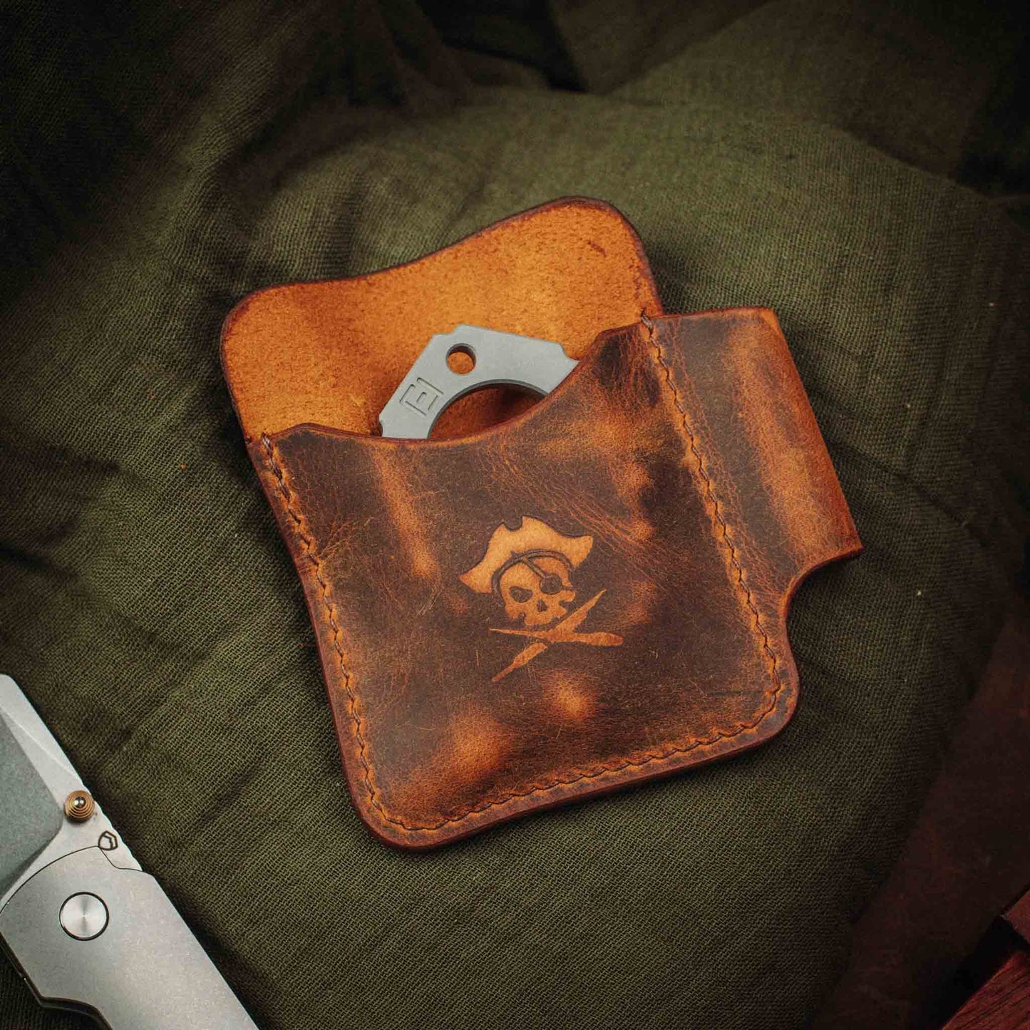 Small Pocket Organizer - First Mate Mini | Leather Pocket Slip | Handcrafted Everyday Carry