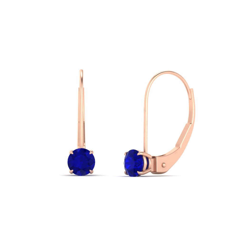 Small Round Diamond Studs Lever Back Earring