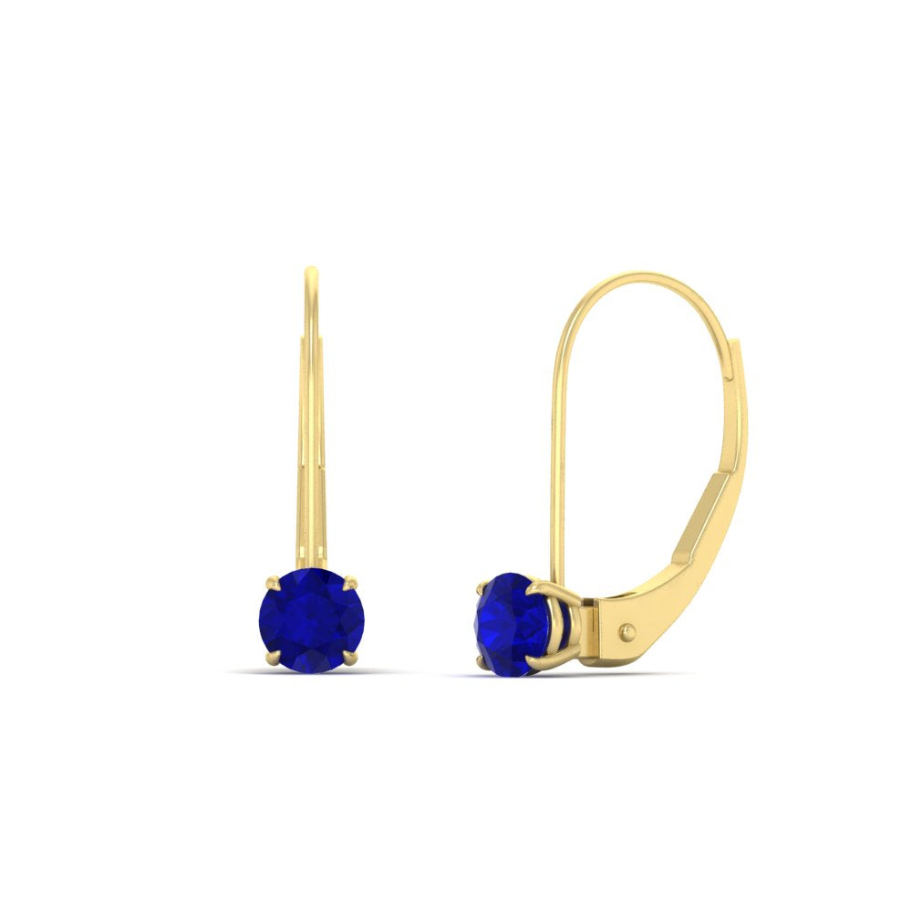 Small Round Diamond Studs Lever Back Earring